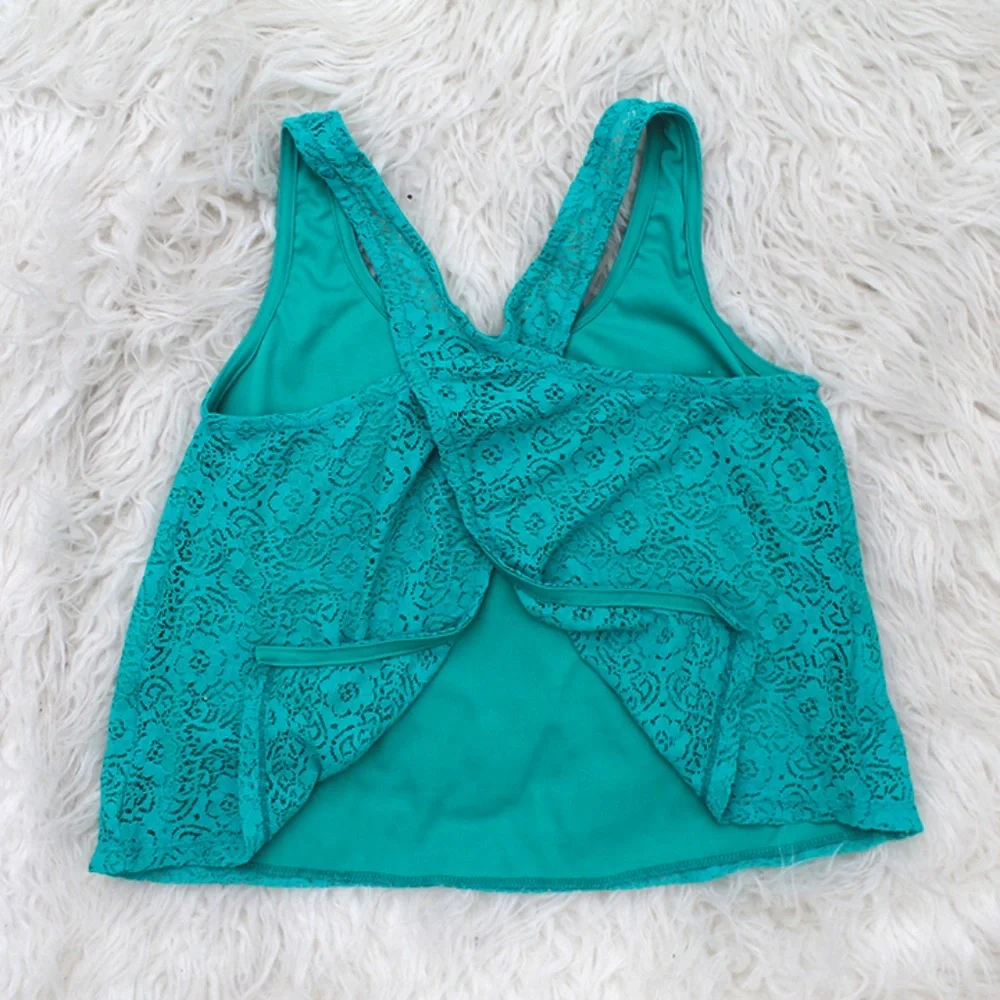 Aqua Lace‎ Crop Top Summer